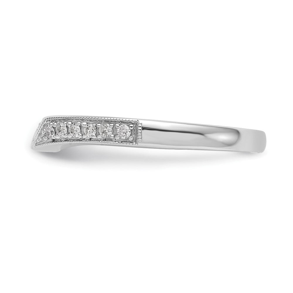 14K Weißgold Ehering mit natürlichen Diamanten