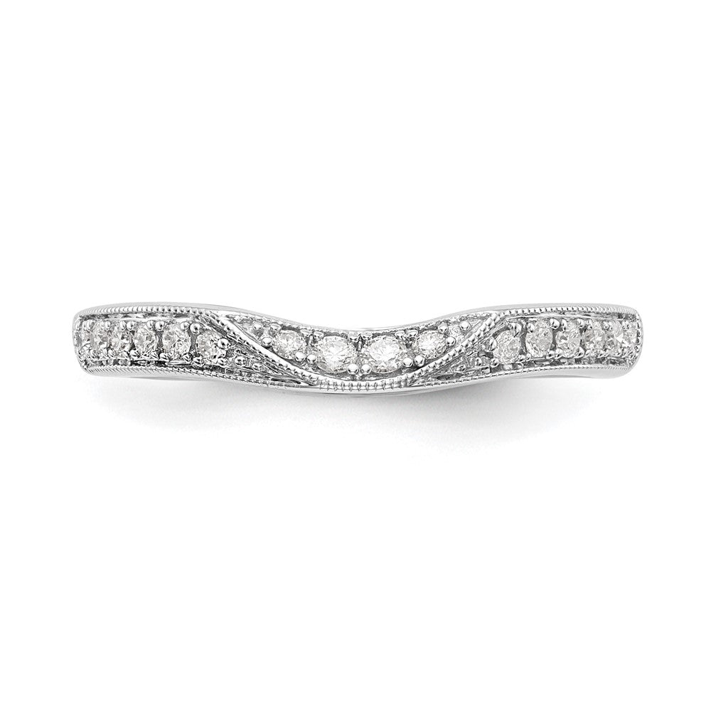 14K Weißgold Ehering mit natürlichen Diamanten
