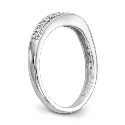 14K Weißgold Ehering mit natürlichen Diamanten