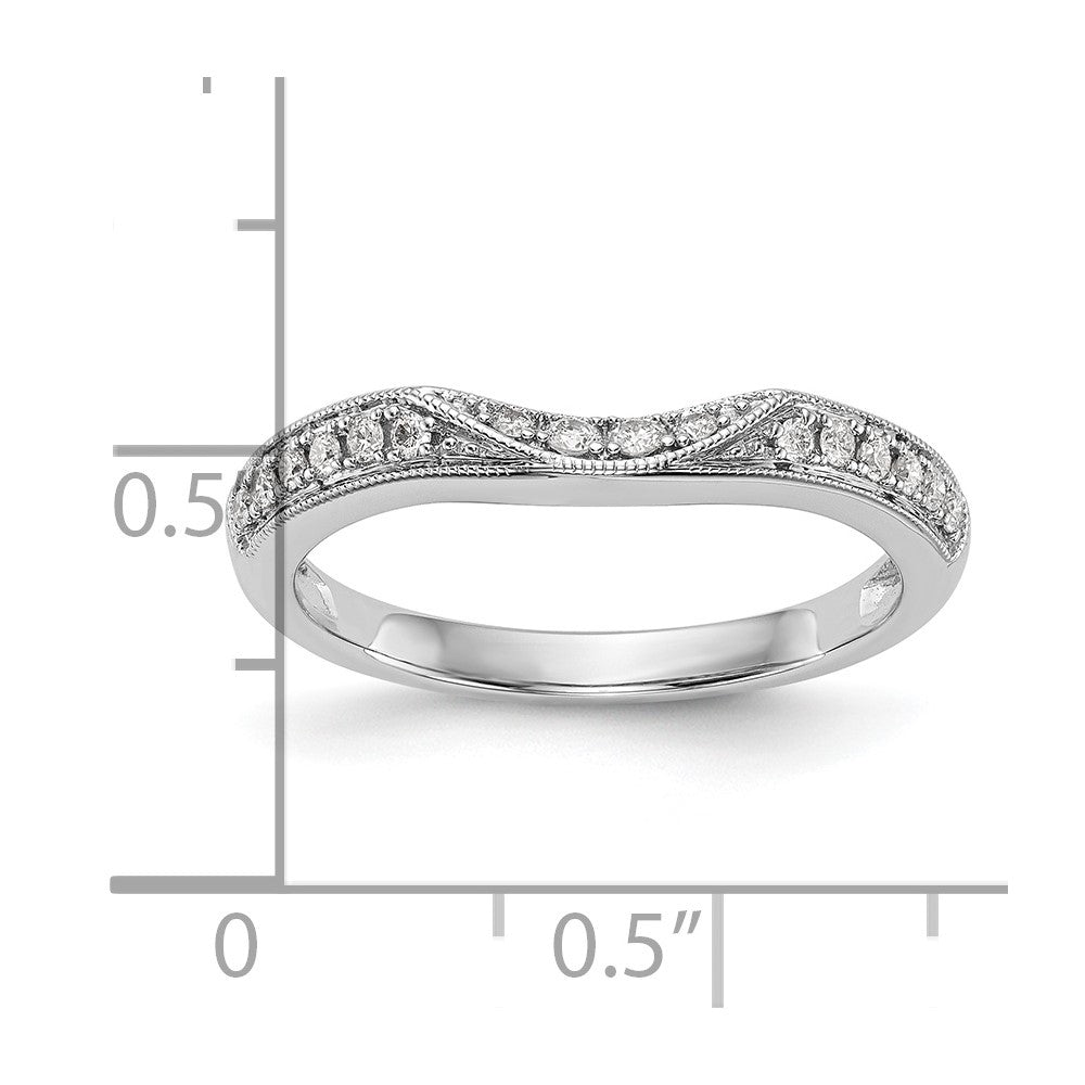 14K Weißgold Ehering mit natürlichen Diamanten