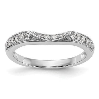14K Weißgold Ehering mit natürlichen Diamanten