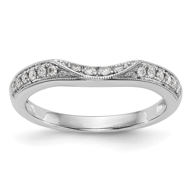 14K Weißgold Ehering mit natürlichen Diamanten