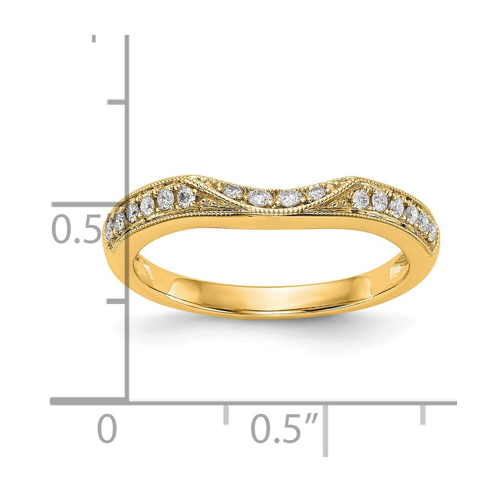 14K Gelbgold Ring mit echten Diamanten