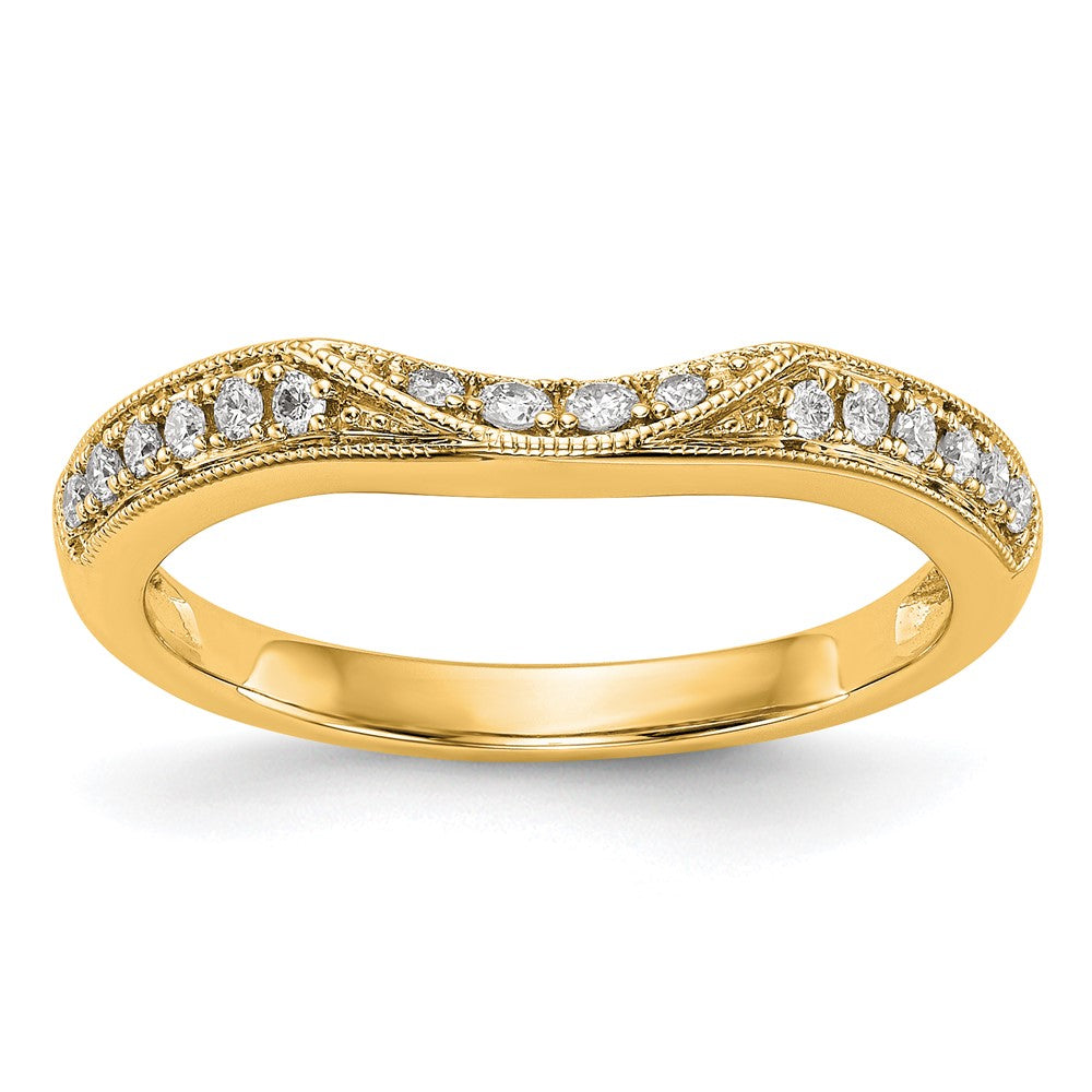 14K Gelbgold Ring mit echten Diamanten