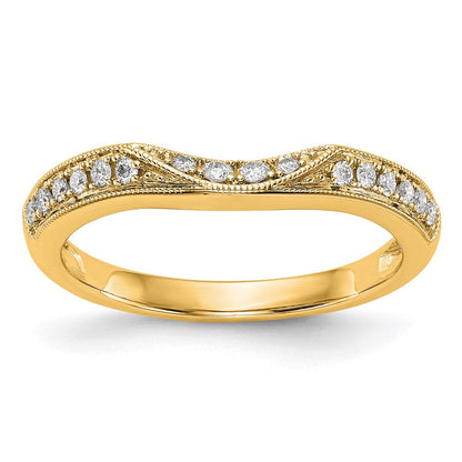 14K Gelbgold Ring mit echten Diamanten
