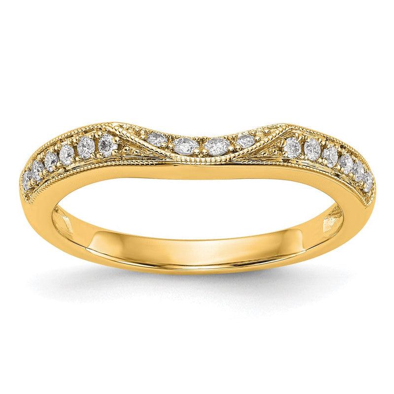 14K Gelbgold Ring mit echten Diamanten