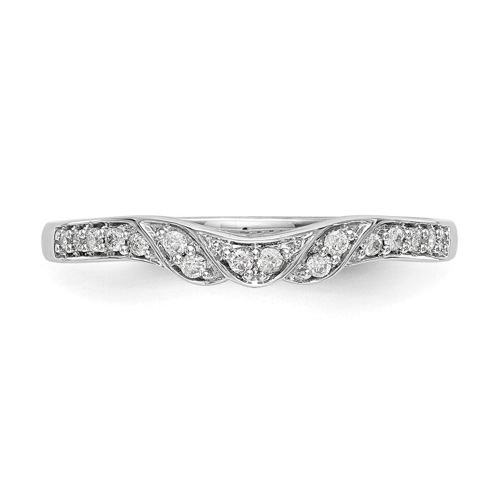14K Weißgold Ehering mit natürlichen Diamanten