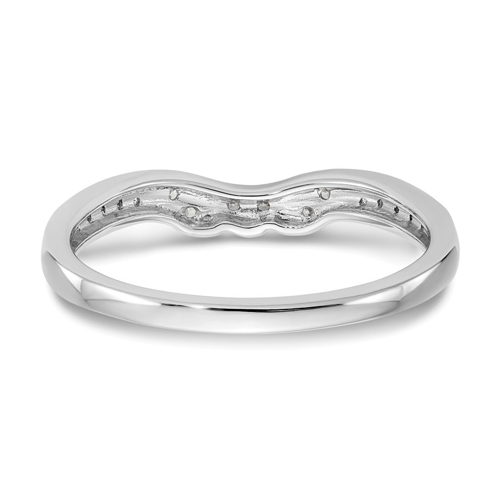 14K Weißgold Ehering mit natürlichen Diamanten