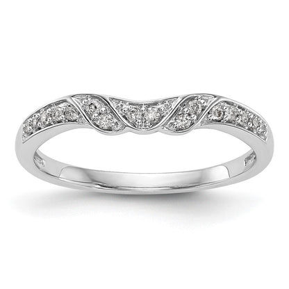 14K Weißgold Ehering mit natürlichen Diamanten