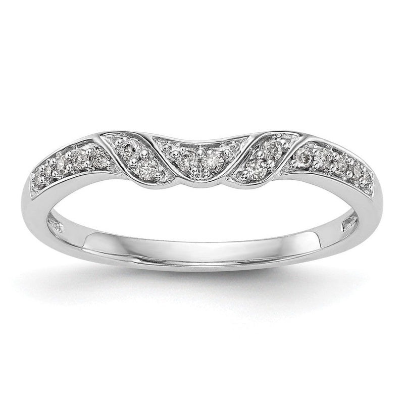14K Weißgold Ehering mit natürlichen Diamanten