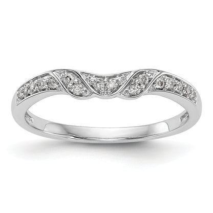 14K Weißgold Ehering mit natürlichen Diamanten