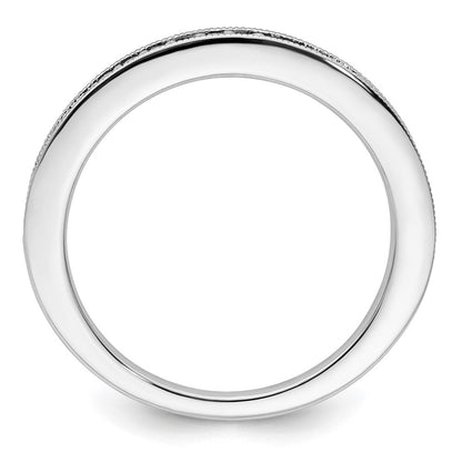 14K Weißgold Ehering mit natürlichen Diamanten, 0,172 ct Gesamtgewicht
