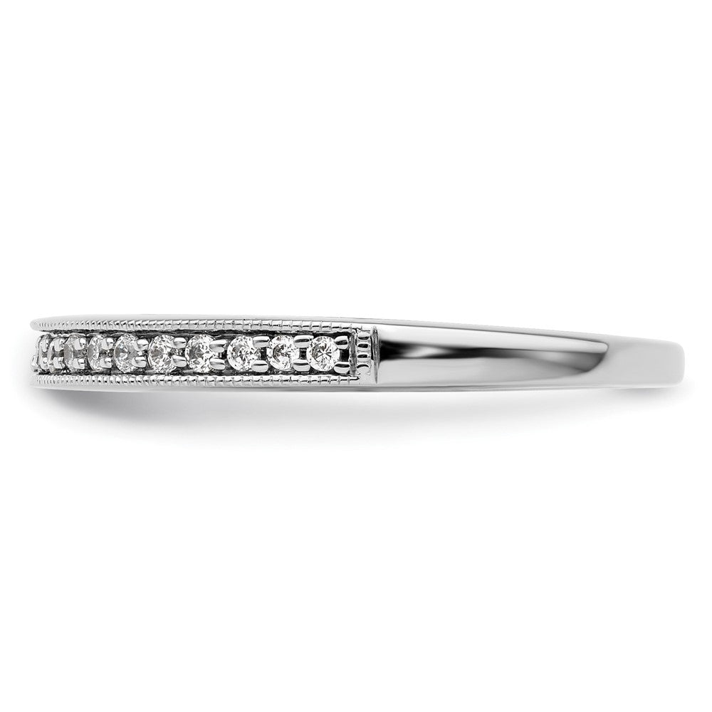 14K Weißgold Ehering mit natürlichen Diamanten, 0,172 ct Gesamtgewicht