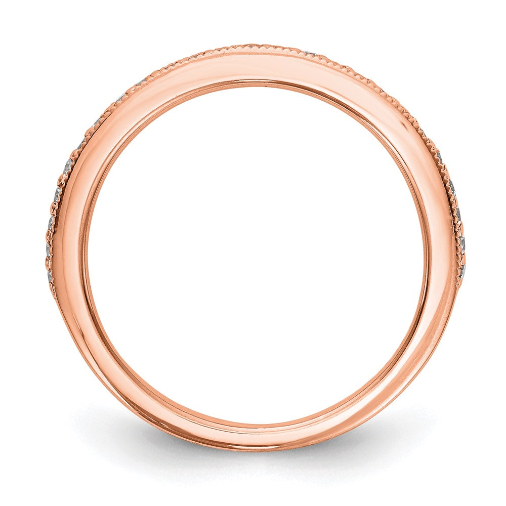 Ring aus 14K Roségold mit echten Diamanten