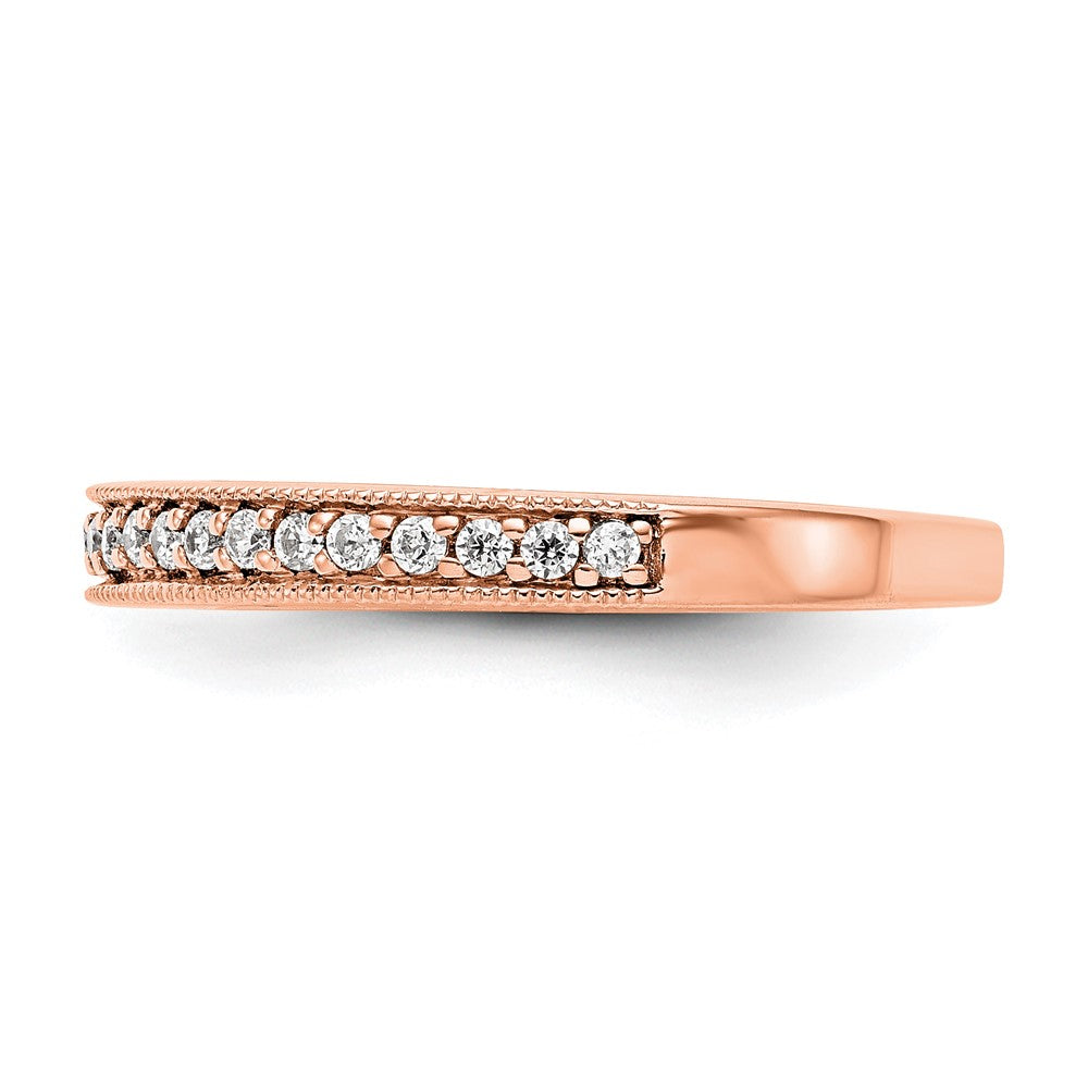 Roségold Ring 14K mit echten Diamanten
