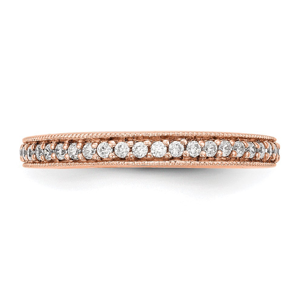 Ring aus 14K Roségold mit echten Diamanten