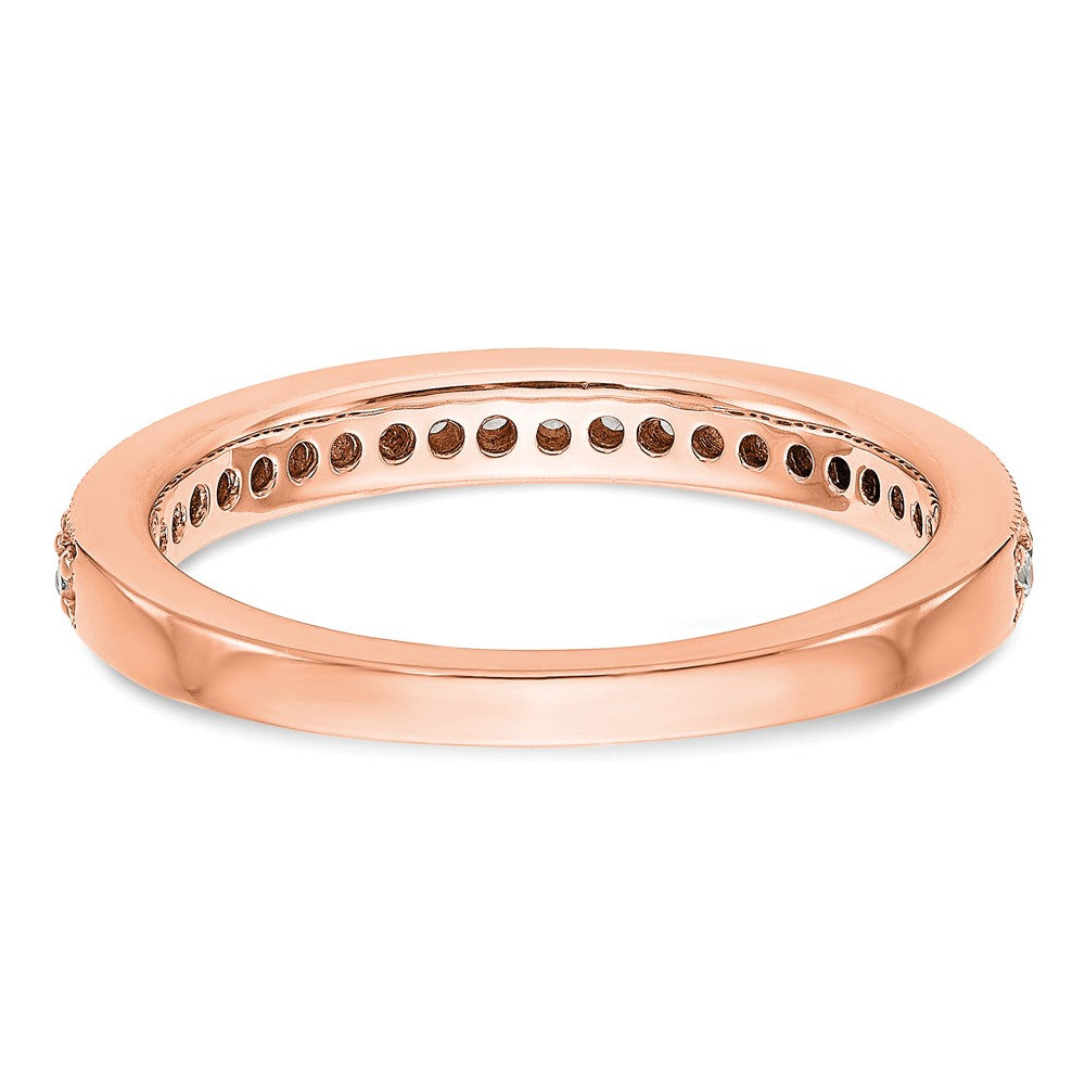 Roségold Ring 14K mit echten Diamanten