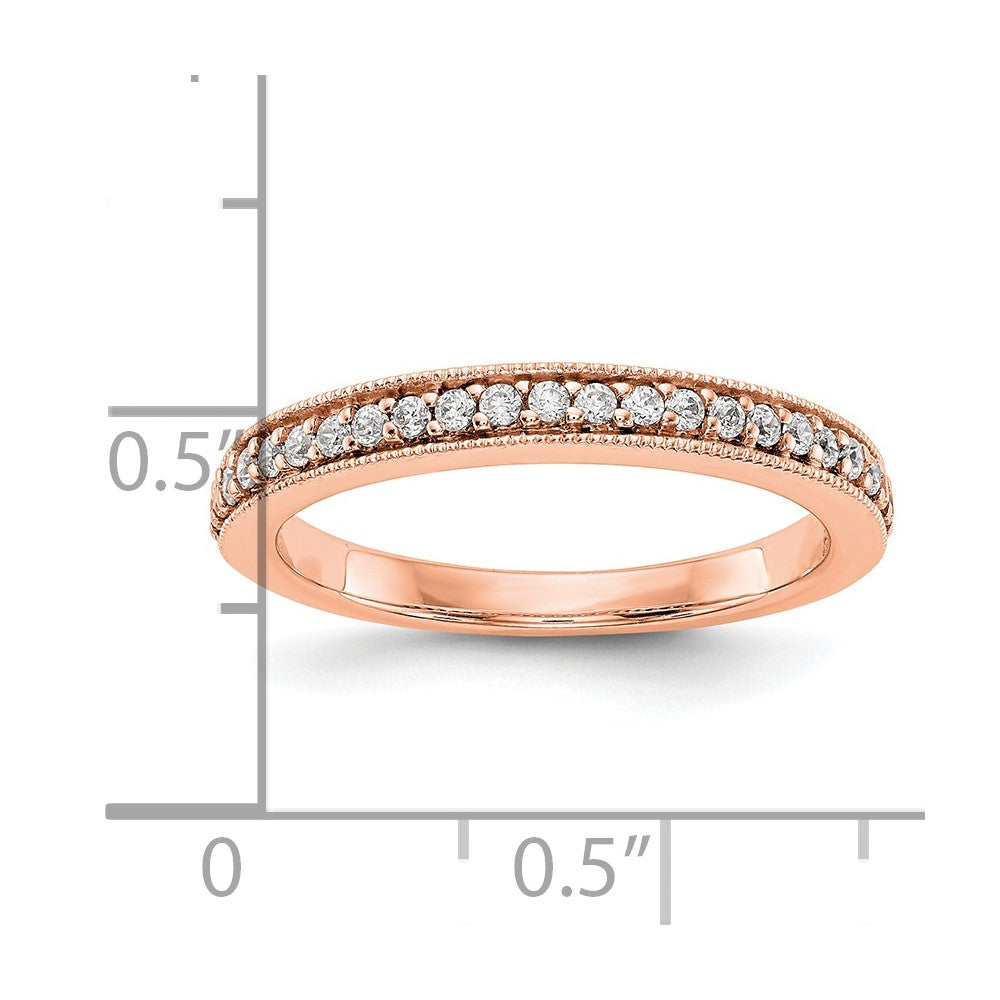 Roségold Ring 14K mit echten Diamanten