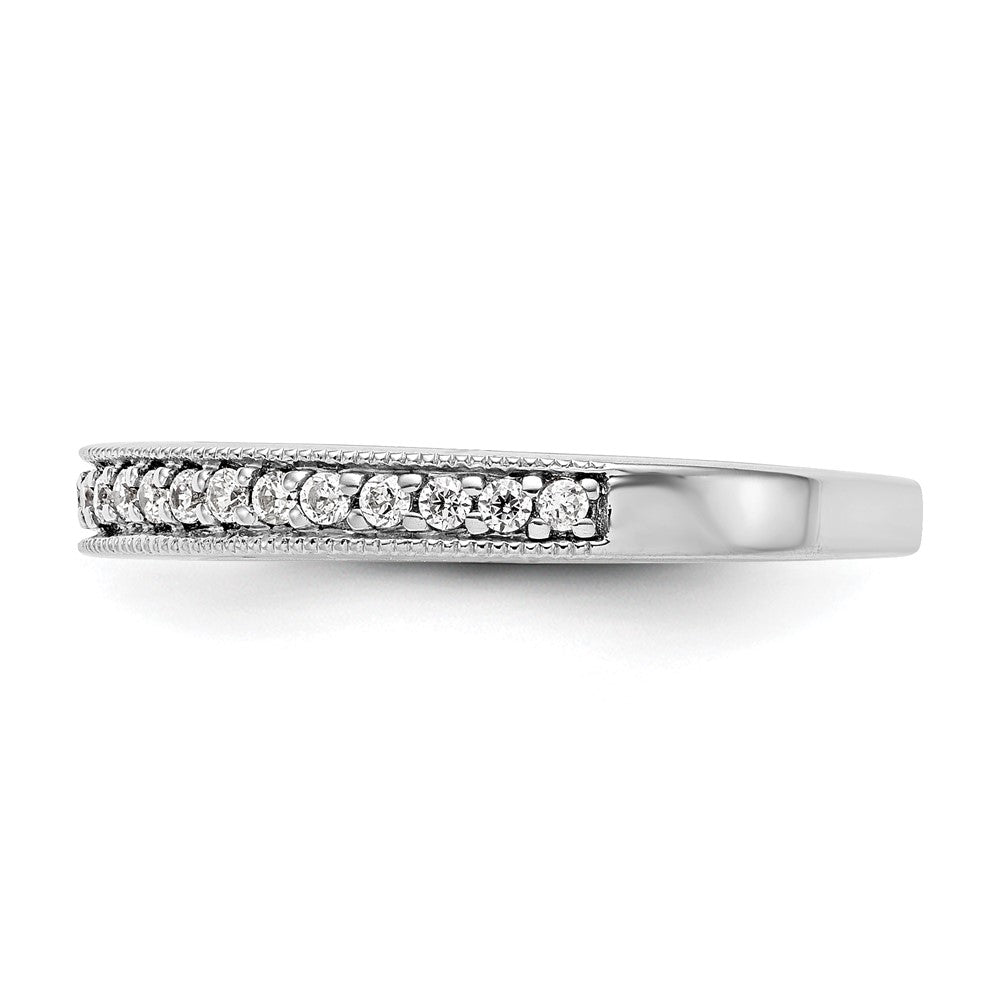 14K Weißgold Ehering mit natürlichen Diamanten 0,25 ct Gesamtgewicht