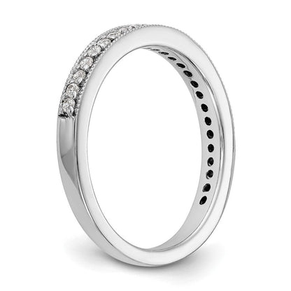 14K Weißgold Ehering mit natürlichen Diamanten, 0,172 ct Gesamtgewicht