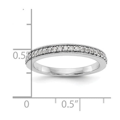 14K Weißgold Ehering mit natürlichen Diamanten, 0,172 ct Gesamtgewicht