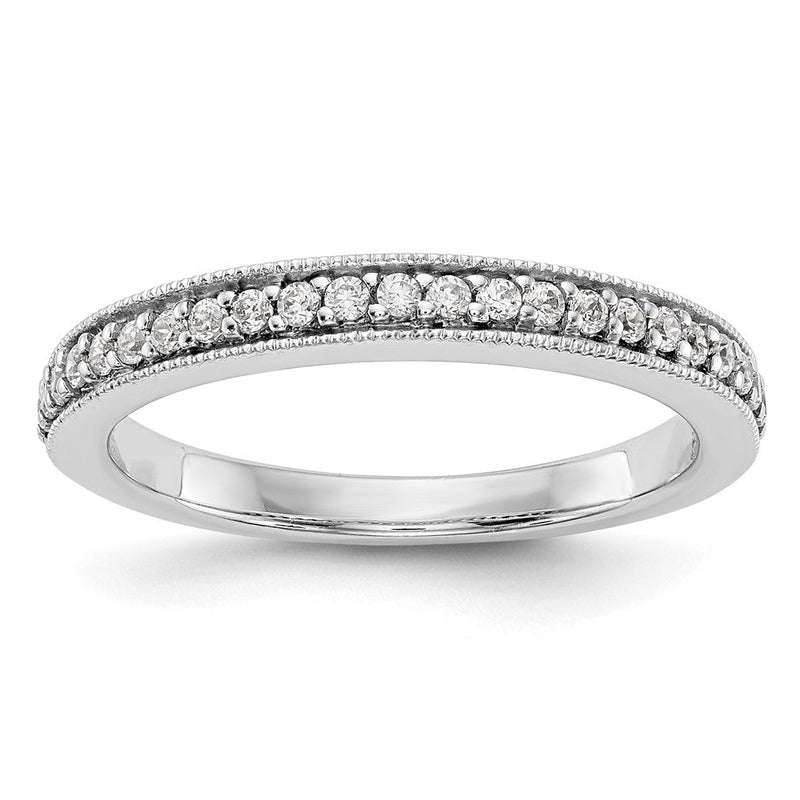 14K Weißgold Ehering mit natürlichen Diamanten 0,25 ct Gesamtgewicht