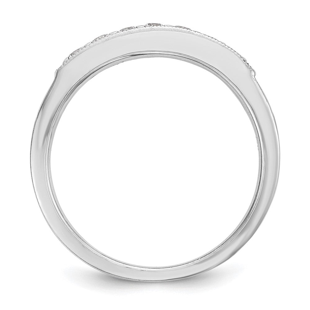 14K Weißgold Ehering mit natürlichen Diamanten