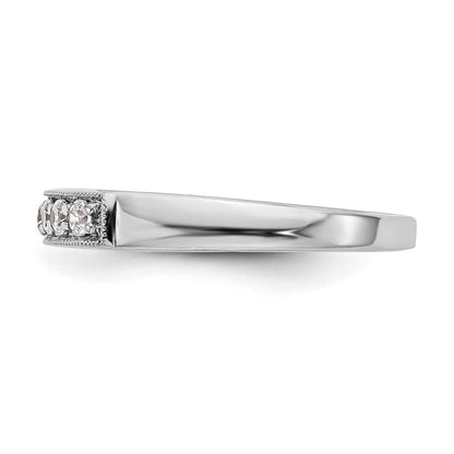 14K Weißgold Ehering mit natürlichen Diamanten