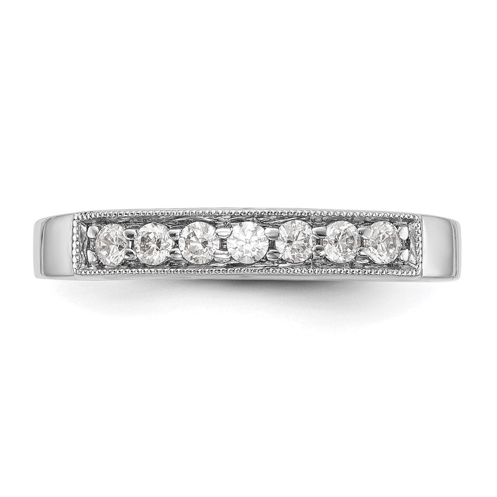 14K Weißgold Ehering mit natürlichen Diamanten