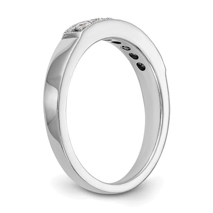 14K Weißgold Ehering mit natürlichen Diamanten