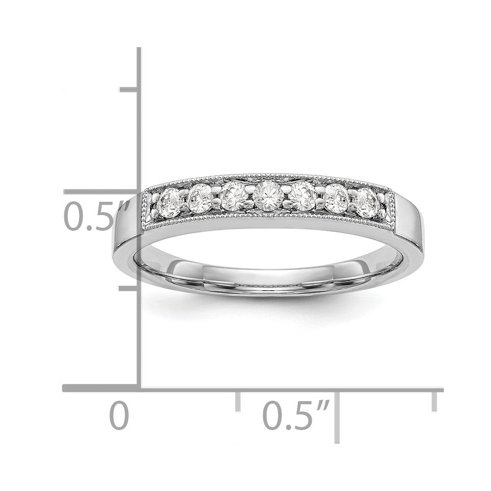 14K Weißgold Ehering mit natürlichen Diamanten