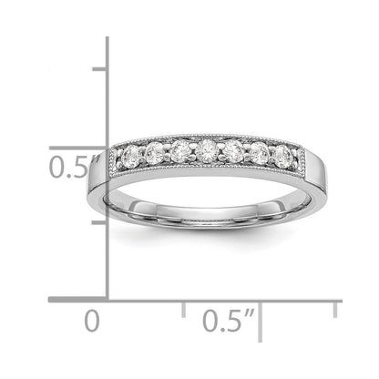14K Weißgold Ehering mit natürlichen Diamanten