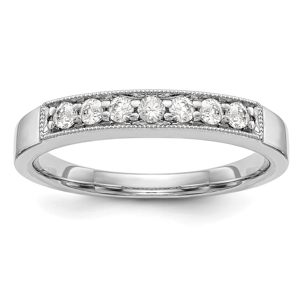 14K Weißgold Ehering mit natürlichen Diamanten