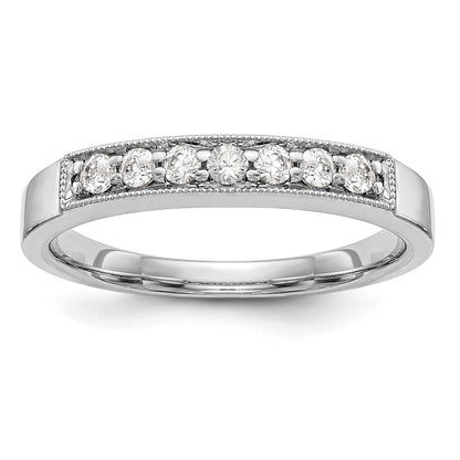 14K Weißgold Ehering mit natürlichen Diamanten
