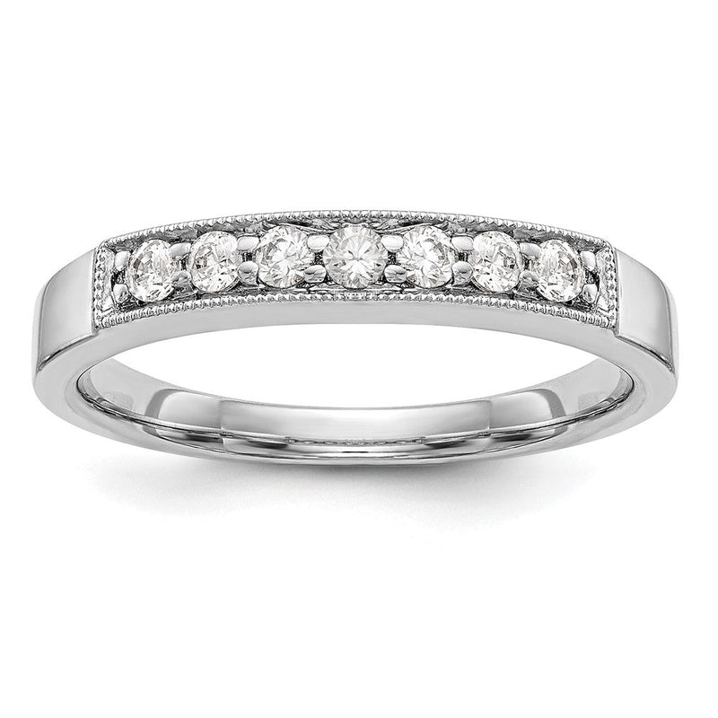 14K Weißgold Ehering mit natürlichen Diamanten