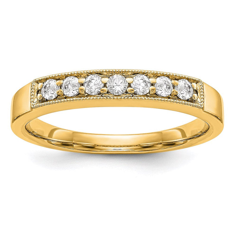 14K Gelbgold Ring mit echten Diamanten