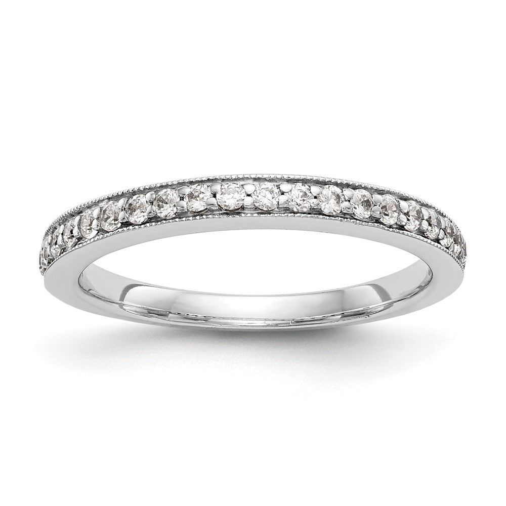 Ehering aus 14K Weißgold mit natürlichen Diamanten