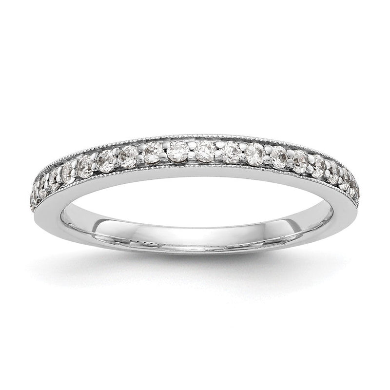 Ehering aus 14K Weißgold mit natürlichen Diamanten