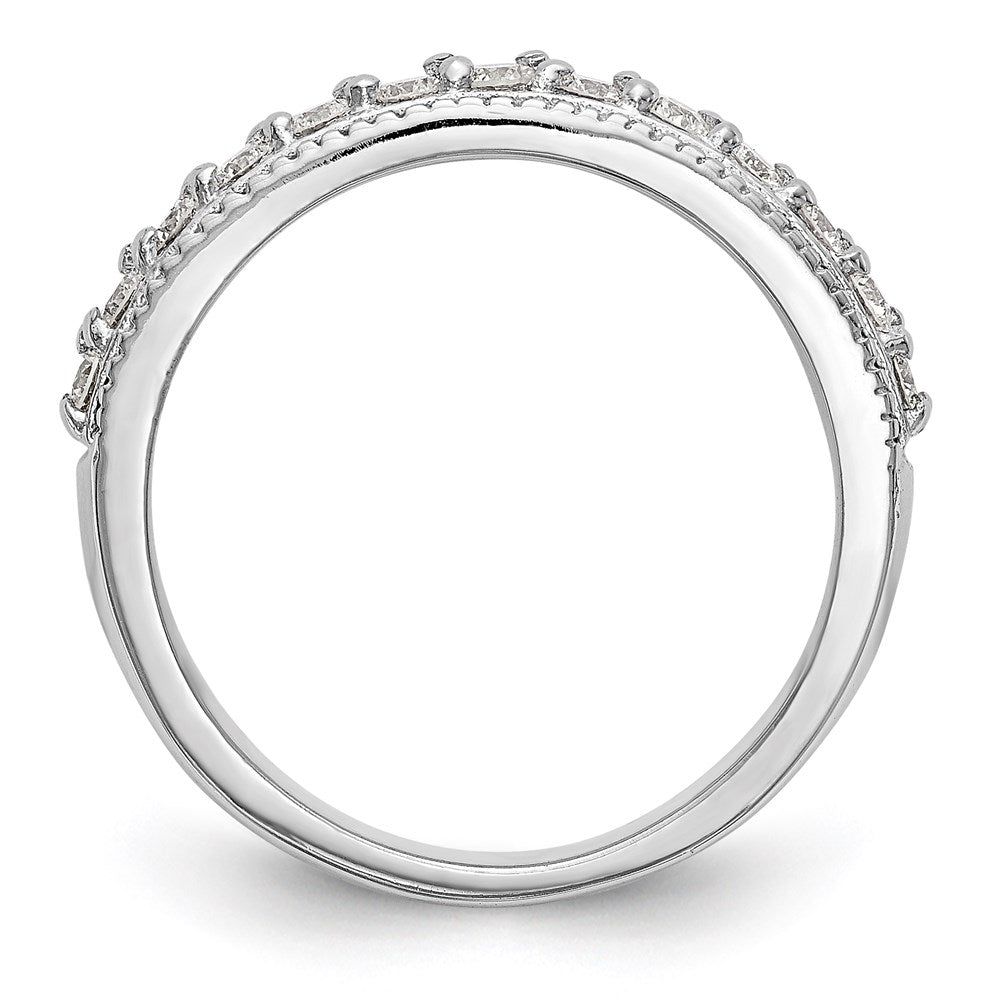 14K Weißgold Ehering mit natürlichen Diamanten