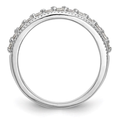 14K Weißgold Ehering mit natürlichen Diamanten