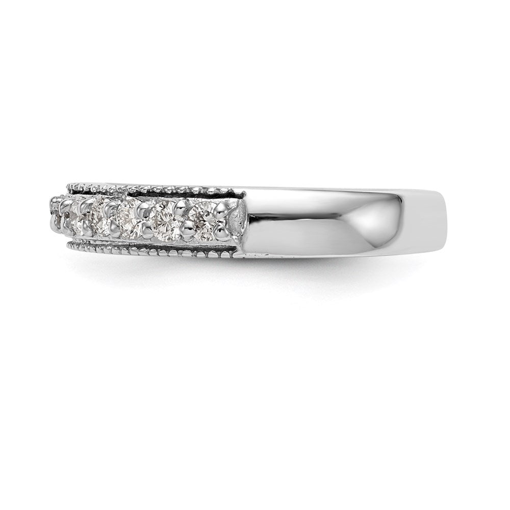 14K Weißgold Ehering mit natürlichen Diamanten