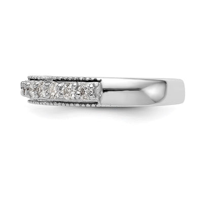 14K Weißgold Ehering mit natürlichen Diamanten