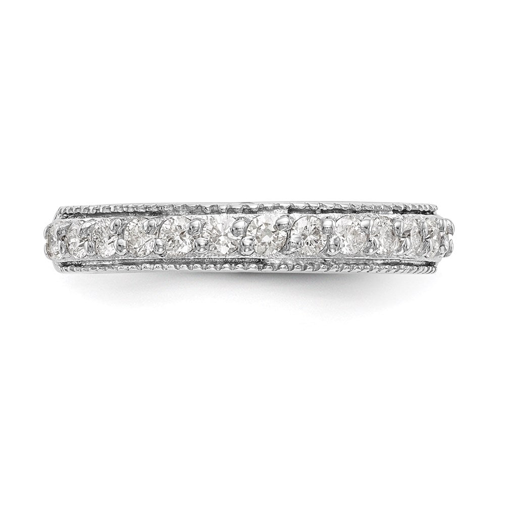 14K Weißgold Ehering mit natürlichen Diamanten