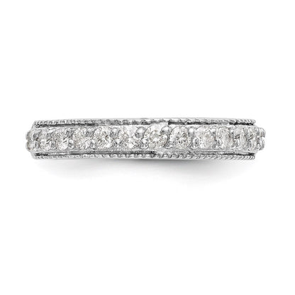 14K Weißgold Ehering mit natürlichen Diamanten