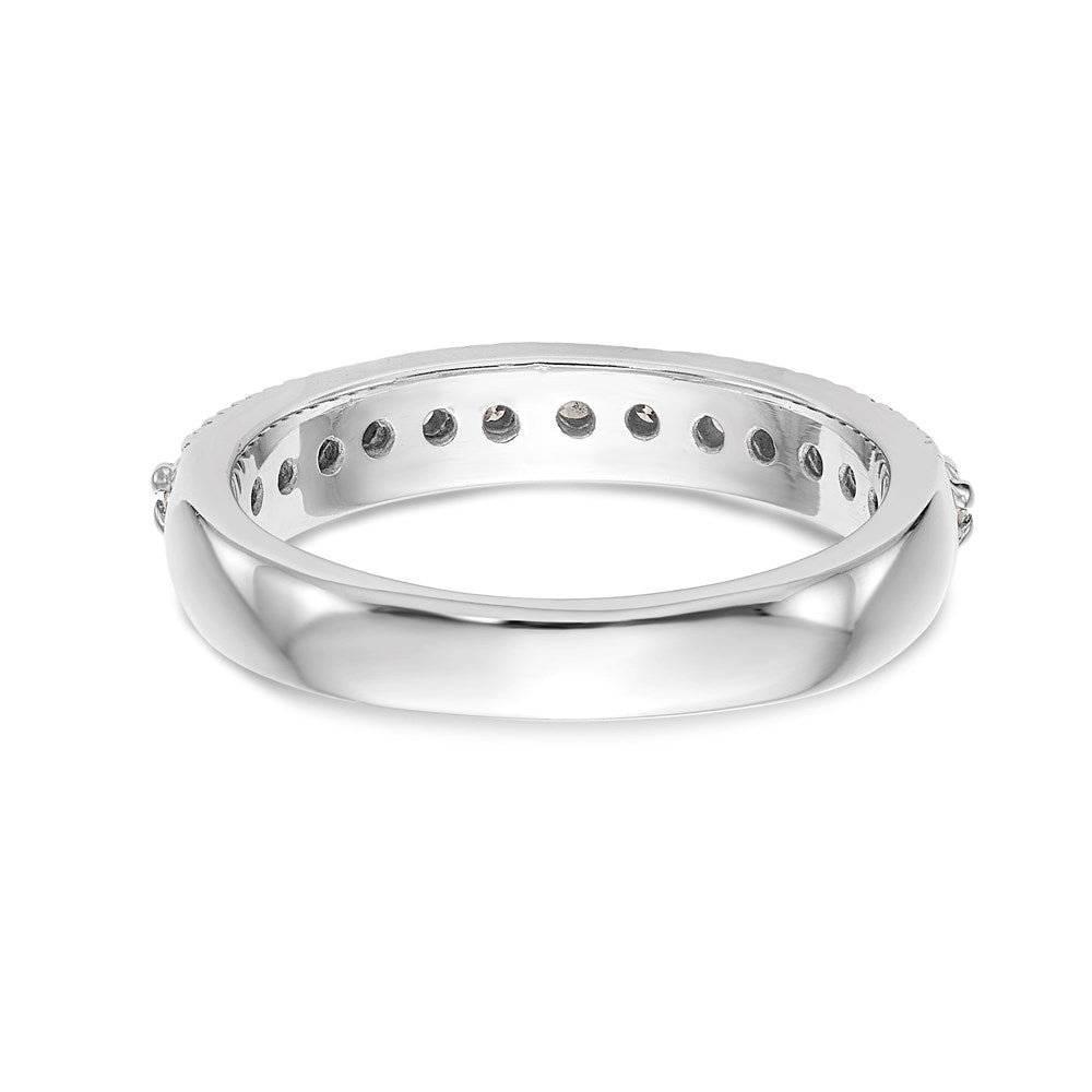 14K Weißgold Ehering mit natürlichen Diamanten