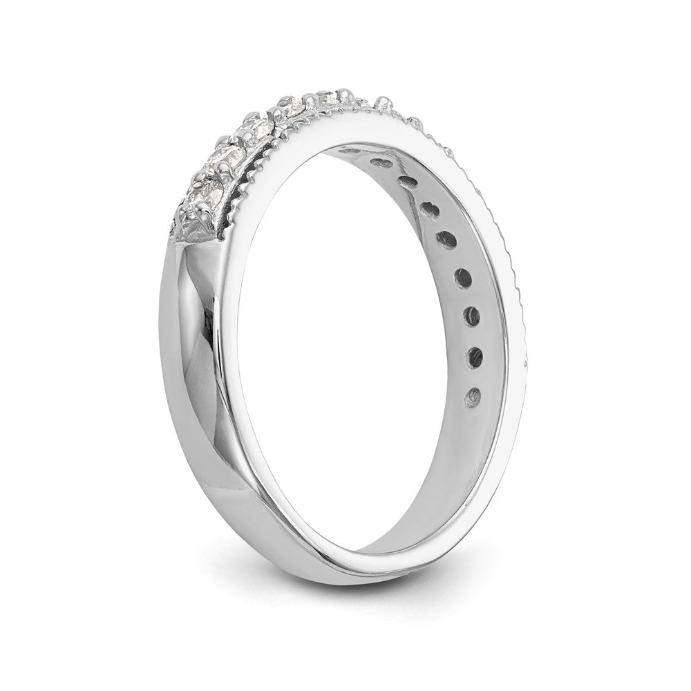 14K Weißgold Ehering mit natürlichen Diamanten