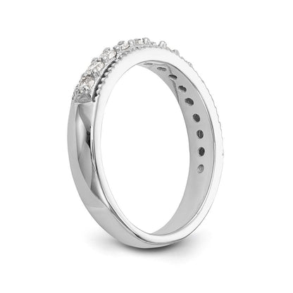 14K Weißgold Ehering mit natürlichen Diamanten