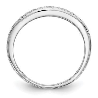 14K Weißgold Echter Diamantring – Diamanten: B