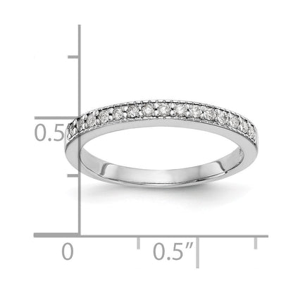14K Weißgold Echter Diamantring – Diamanten: B