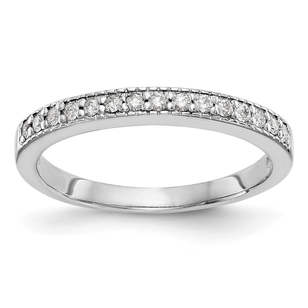 14K Weißgold Echter Diamantring – Diamanten: B